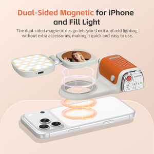 Support de téléphone magnétique COMITOK MOCA avec éclairage LED pour selfie, télécommande et chargement Type-C pour bureau et lit - Product Image 4