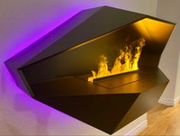Chimenea de Vapor 3D de Lujo con Llama LED de Color y Brillo Ajustables, Chimenea Decorativa Independiente para Interiores