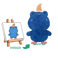 Peluche personnalisée avec visage en vinyle, coton PP et nylon, design brodé - Faible MOQ
