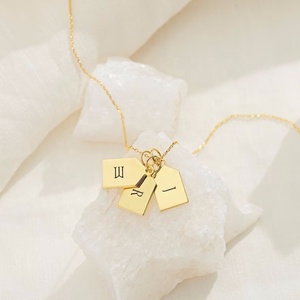 MECYLIFE personalizzato Mini Bar tag personalizzato inciso nome collana 18K placcato oro <span class=keywords><strong>regalo</strong></span> di compleanno per i suoi regali di <span class=keywords><strong>anniversario</strong></span> - Product Image 5