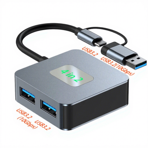 Wfyear USB C HUB 4พอร์ต USB ประเภท C ถึง USB3.2อะแดปเตอร์ตัวแยกฮับ <span class=keywords><strong>Gen2</strong></span> 10Gbps สำหรับ MacBook <span class=keywords><strong>Pro</strong></span> Air <span class=keywords><strong>iPad</strong></span> <span class=keywords><strong>Pro</strong></span> แล็ปท็อปพีซี - Product Image 1