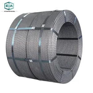 PC Steel strand wire ASTM A416 9.53mm 7 wire multi-strand wire high tension steel cable