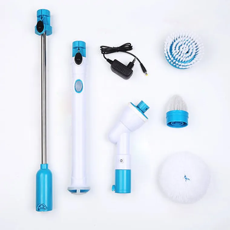 A2412 Dismountable Long Handle Brushes Wireless Charge Household Wiper Cleaning Dust Floor Electric Cleaner Brush
