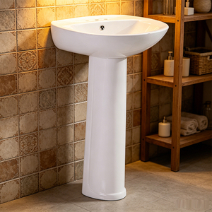 Juego de Sanitarios de Cerámica de Dos Piezas, Diseño Moderno y Económico, Inodoro y Lavabo, Conjunto de Baño - Product Image 4