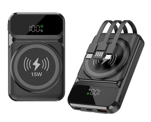 Thiết kế mới được xây dựng trong cáp siêu mỏng mini 10000mAh từ không dây điện thoại di động ngân hàng - Product Image 1