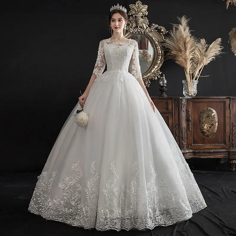 Latest design wedding frock vestido boda wedding dress bridal gown