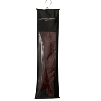 Pochette de rangement personnalisée 15x50cm pour extensions de cheveux, sac d'emballage en PVC transparent, sacs de rangement pour perruques en plastique non tissé avec petite clip