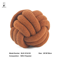 Coloré court en peluche noeud boule oreiller taille coussin oreiller décoration de la maison Teddy tissu jeter oreiller coussin canapé voiture bureau
