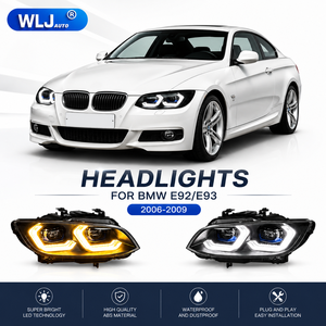 ชุดไฟหน้าสำหรับ BMW ซีรีส์ 3 ปี 2006-2009, รุ่น E92, <span class=keywords><strong>E93</strong></span> และ M3 พร้อมไฟโปรเจคเตอร์ LED สองสี - Product Image 1