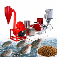 Machine extrudeuse d'aliments pour crevettes et crabes flottants et coulants Lima 100-200 kg/h, machine à granulés d'aliments pour poissons électrique automatique à réponse rapide
