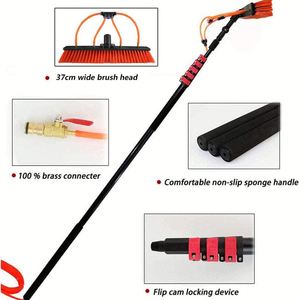 Perche télescopique en fibre de carbone <span class=keywords><strong>pour</strong></span> le nettoyage des fenêtres, anti-rotation, nettoyage ménager, 12 pieds, 16 pieds, 20 pieds - Product Image 3