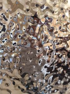 Conception décorative en acier inoxydable Panneau gaufré Feuille d'ondulation de l'eau dorée Plaque d'acier inoxydable pour plafond mural - Product Image 3