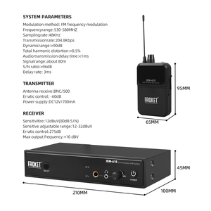 Professional 6-Channel IEM610 Portable Wireless Ear Monitor System 120DB Condenser <strong>Headset</strong> <strong>Microphone</strong> <strong>for</strong> <strong>Singing</strong> Metal XLR - Product Image 6