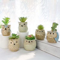 Antique Plante Succulente Mini En Céramique En Forme de Hibou Fleur Pot à Bonsaï Pour La Décoration Intérieure