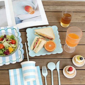 Assiettes en papier de couleur <span class=keywords><strong>pastel</strong></span>, carrées, compostables, taille dîner, jetables pour anniversaire, mariage, fête - Product Image 6