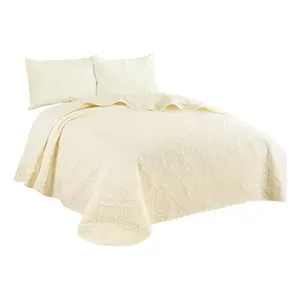 Couvre-lit matelassé Pinsonic en coton à motif géométrique, style classique, ensemble de literie pour la maison, taille complète/queen - Product Image 3