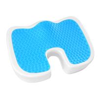 Coussin de siège en mousse à mémoire de forme avec gel rafraîchissant orthopédique WJ-1113, en forme de U, respirant, amovible et lavable, pour siège de bureau