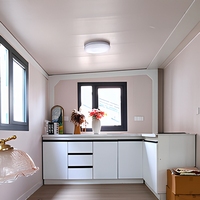 Bureau préfabriqué en conteneur plat en acier de 20 pieds, design moderne et respirant, de forme carrée