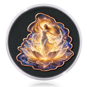 Pièce de monnaie en cuivre fin .999 de 1 oz, forme irrégulière, motif fantaisie <span class=keywords><strong>Serpent</strong></span>, Dragon, Déesse, en relief 3D, style barre/badge, pièce de collection - Product Image 2