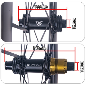 Juego de Ruedas de Bicicleta de Carretera con Freno de Disco de Fibra de Carbono de 50 mm con Patrón de Mariposa de Alta Calidad, Buje de Trinquete de 36T, Radios Plegables RUJIXU - Product Image 2