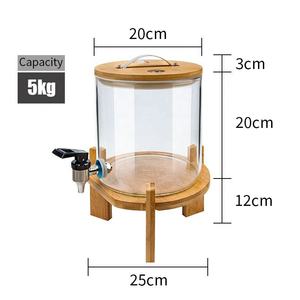 Baril de riz de tasse à mesurer, baril de stockage de grain de cuisine, <span class=keywords><strong>pot</strong></span> en verre étanche à l'humidité baril de stockage de nourriture - Product Image 5