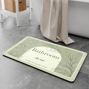 Alfombra de Baño de Tierra de Diatomeas, Rectangular, con Diseño Floral, de Secado Rápido, Absorbente, Antideslizante, para Uso Doméstico - Product Image 5