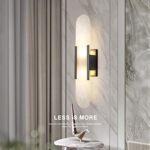 Lámpara de pared de mármol con fuente de luz LED de 220V para dormitorio, sala de estar, decoración de vestíbulo de hotel - Product Image 4