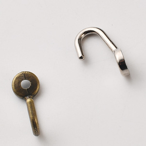 Eye Slip Hook Zinc Alloy Antique Bronze Silver Mini <b>Drawer</b> Hooks For Ornaments Jewelry Boxes <b>Small</b> Accessories - Product Image 2