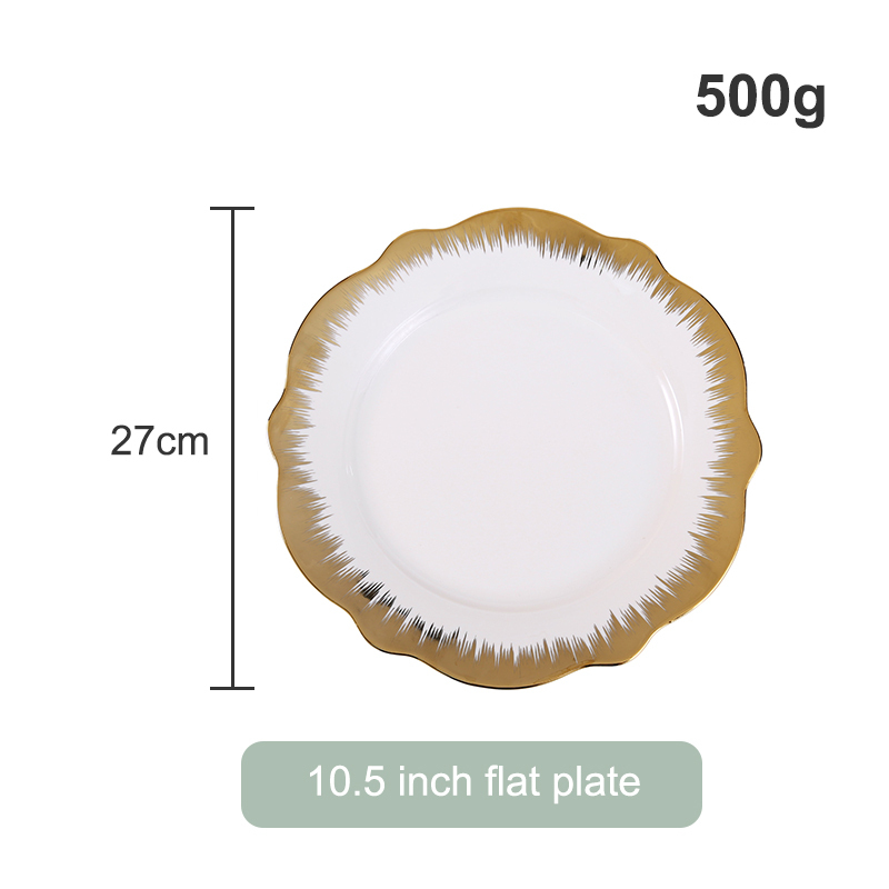 10.5inch gold-edge plate