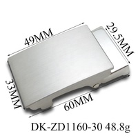 Custom ized Plain Automatic Rubber Mechanism Schnell verschluss Lock Blank Belt Metall material für männliche formelle Lederriemen