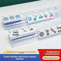 Meilleures ventes : Mélangeur de Mahjong en acrylique, règle de style américain, poussoir intégré, dispositif de tri de cartes ondulé quatre-en-un, pliable