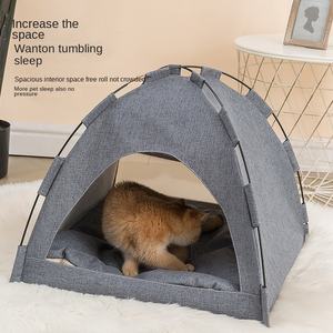 Tenda anak anjing kanvas yang dibongkar dan dicuci musim panas dilipat tempat tidur kucing nyaman portabel untuk hewan peliharaan kecil rumah anjing luar ruangan - Product Image 2