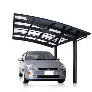 Polycarbonate Car Parking Shelters Hot Selling Cantilever Polycarbonate Carport/garage/car Parking Shelter With Metal Frame