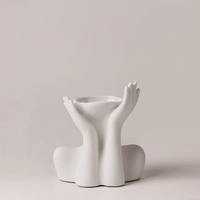 Nordische Kreative Biskuitkeramik-Vase mit Menschlichem Gesicht - Moderne Heimdekoration und Hochzeits-/Valentinstagsgeschenk