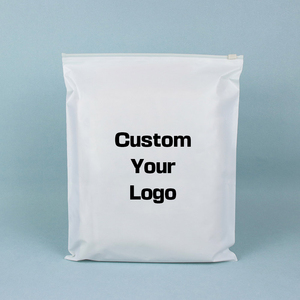 PLA hoàn toàn phân hủy sinh học Túi tinh bột ngô mờ dây kéo nhựa túi bao bì màu trắng - Product Image 2