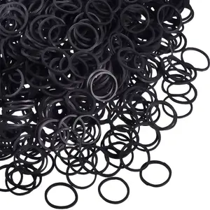 Mini Rubber Bands Soft Elastic Bands for Kid Hair Braids Hair (Black)