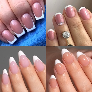 150 <span class=keywords><strong>Uñas</strong></span> Postizas Francesas en Color Rosa Nude, Almendradas y Cuadradas, Kit <span class=keywords><strong>de</strong></span> <span class=keywords><strong>Uñas</strong></span> Postizas Removibles y Reutilizables para Uso Diario - Product Image 2