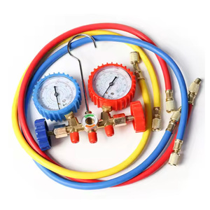 Factory R134A Aluminum Valve Manifold Gauge <strong>HVAC</strong> Brass Air Conditioning Pressure A/C System Refrigeration <strong>Tools</strong> - Product Image 1
