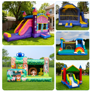 Building Block Themed Commercial Inflatable Bounce House With <b>Slide</b> Kids Jumper For Birthday Party Backyard Event Rental - Product Image 6
