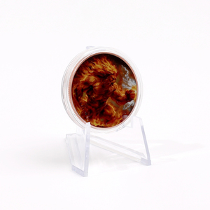 Moneta Commemorativa in Rame da 1oz con Creatura Mitologica Fantastica, Guerriero di Fuoco e Ghiaccio - Product Image 3