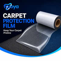 Rouleau de film PE polyéthylène brillant personnalisé, largeur 50 cm, longueur 300 m, barrière anti-graisse pour la protection des tapis haut de gamme
