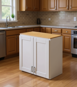 Mobile da cucina Sunique Sydney White Shaker 30x12x30 pollici, 2 ante, 2 ripiani, MDF, stile moderno - Product Image 2