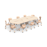 Ensemble table et chaises en bois multifonctionnel pour enfants modernes pour l'école, la maison, le bureau, le salon