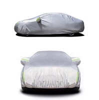 Housse de voiture extérieure imperméable 4 saisons avec protection UV, anti-rayures, fermeture éclair sur la porte pour automobiles