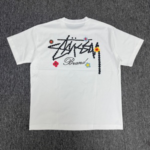 เสื้อยืดคอกลมโอเวอร์ไซส์ผู้ชาย ลายกราฟิกถังขยะวินเทจแบบฮาล์ฟโทนดอทด้านหน้า พิมพ์ลายยางบาร์โค้ดขนาดเล็กด้านหลัง สไตล์เรโทร รับผลิตแบบ OEM ODM - Product Image 3