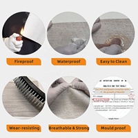 Papier peint en PVC robuste Texture en cuir ignifuge insonorisé imperméable pour murs d'accent de chambre à coucher pour centre commercial à manger extérieur bas