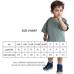 カスタムOネックオーガニックコットン半袖サマーオーバーサイズベビー無地Tシャツ - Product Image 5