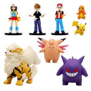 8 pièces / ensemble Pokémon Entraîneur Ash Ketchum Pikachu Figurines d'action en PVC de dessin animé mignonnes à collectionner Modèle original - Product Image 6