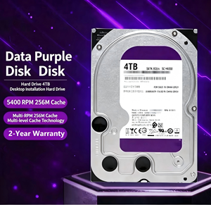 Disque dur intégré pour caméra de sécurité DVR NVR, stockage violet 1 To 2 To 3 To 4 To 6 To 8 To, 5400 tr/min, cache 64 Mo, SATA 3,5 pouces - Product Image 1