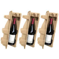 Emballage de vin responsable Plateaux de pulpe de bagasse biodégradables soucieux de la terre